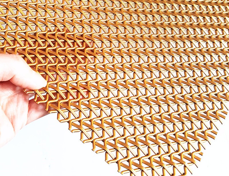 Gold Color Rigid Metal Mesh