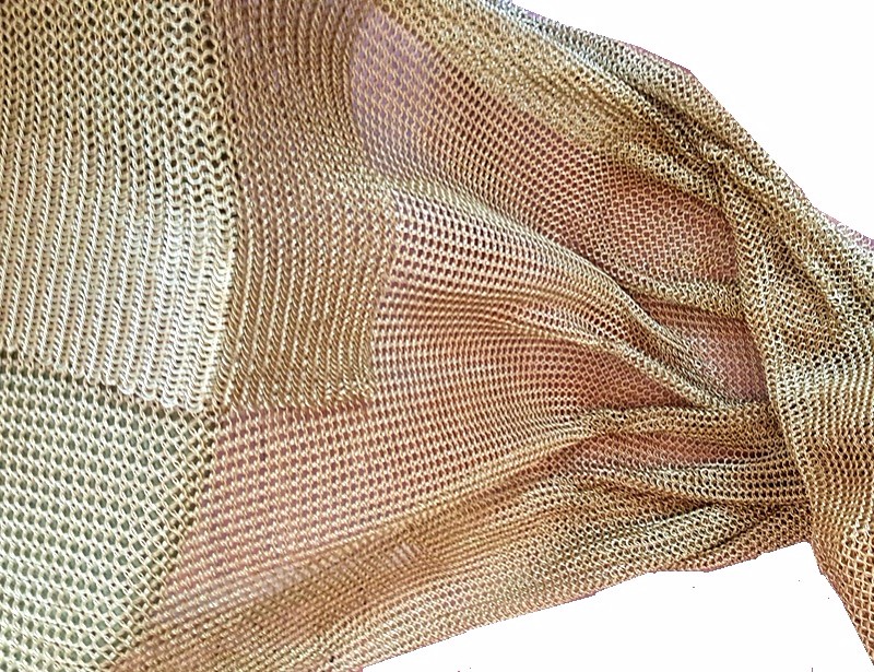 copper chainmail ring drapery
