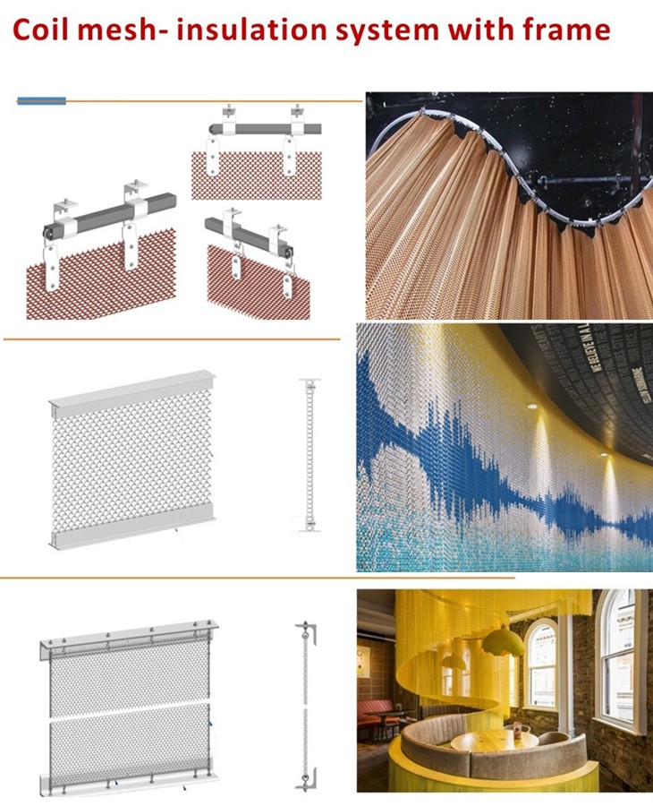 installation ways for coil mesh curtain