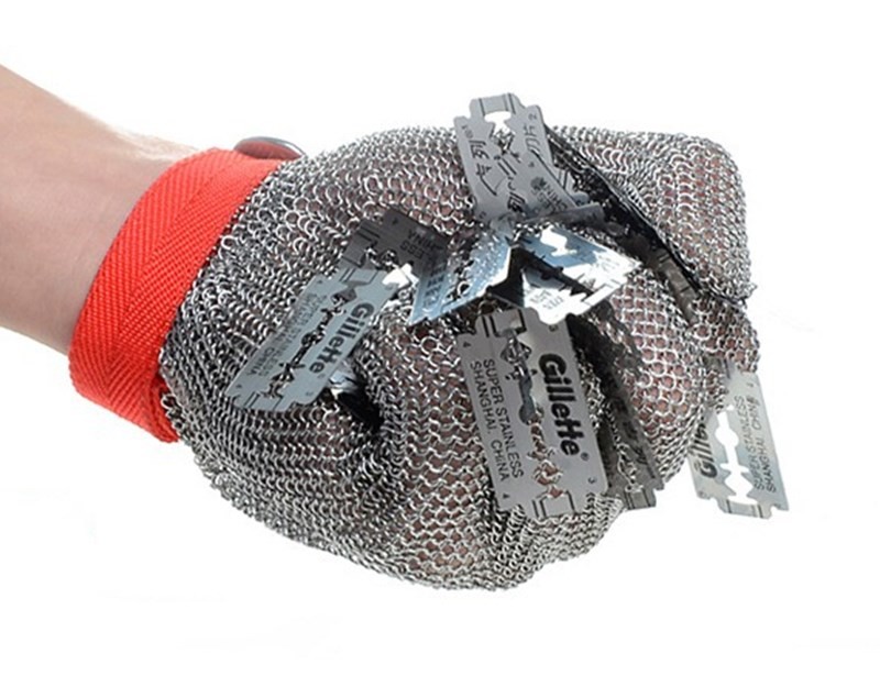 Stainless Steel Ring Mesh Cut Resistant Gloves 