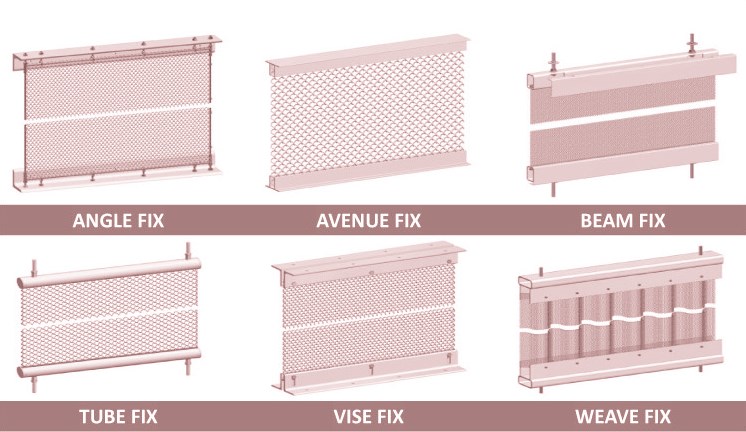 Coil Mesh Curtain Frame Design(图1)